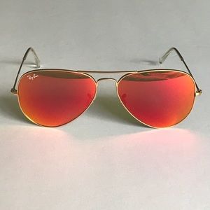 Ray-Ban Aviator Sunglasses Pink and Gold